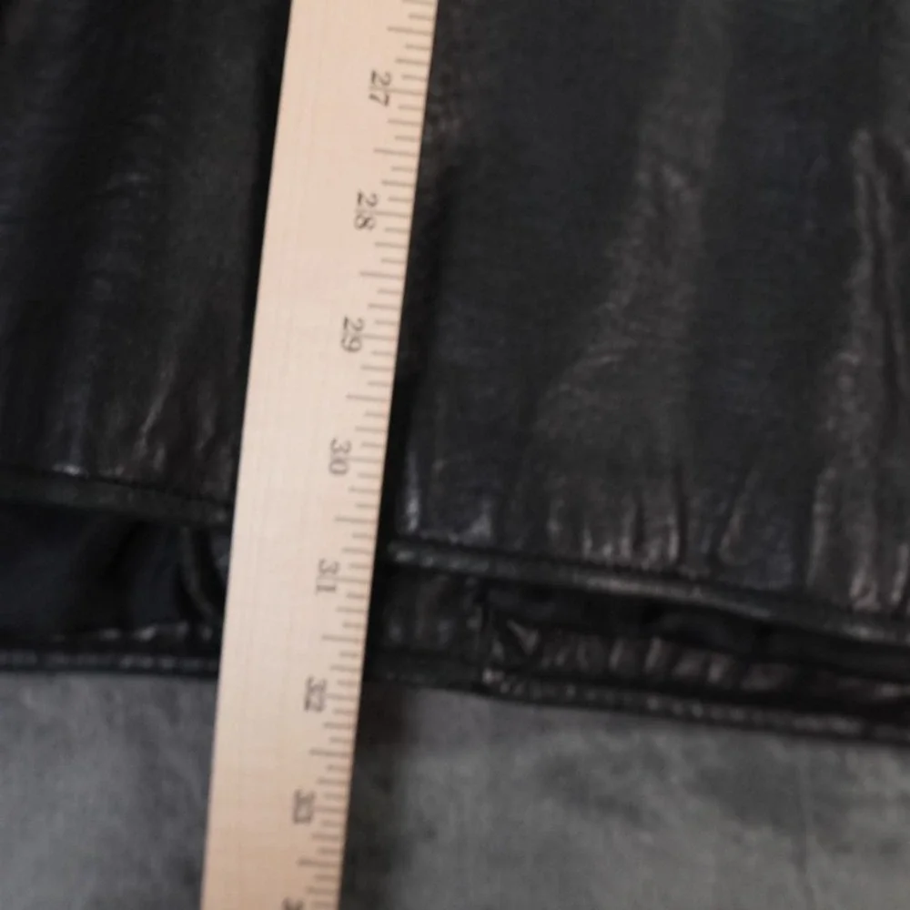 VTG The Territory Ahead Leather‎ Blazer Mens Large Black Jacket Classic READ MOB